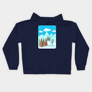 winter landscape Kids Hoodie